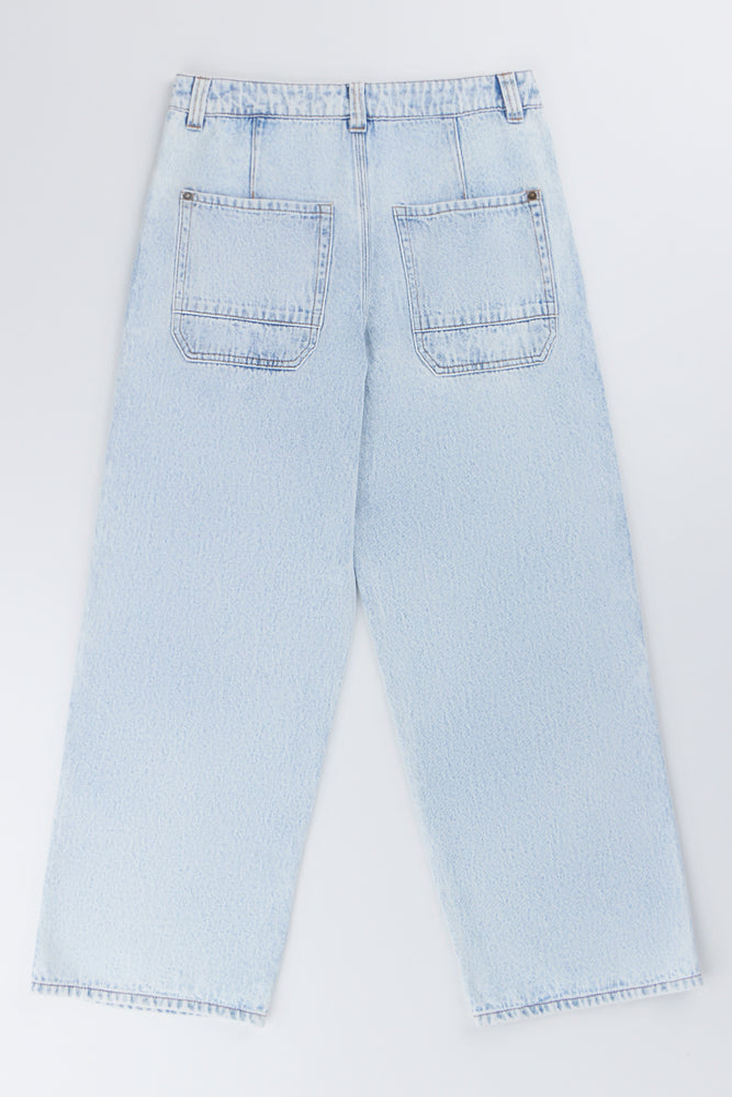 Light Blue Skater Fit Denim Jeans (2)