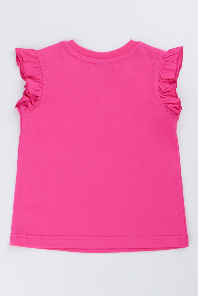 Pink Frill Sleeve Vest (2)