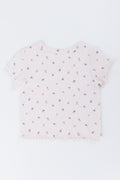 Floral Ribbed Short Sleeve T-Shirt (2)