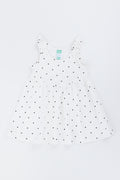 White Polka Dot Knit Dress