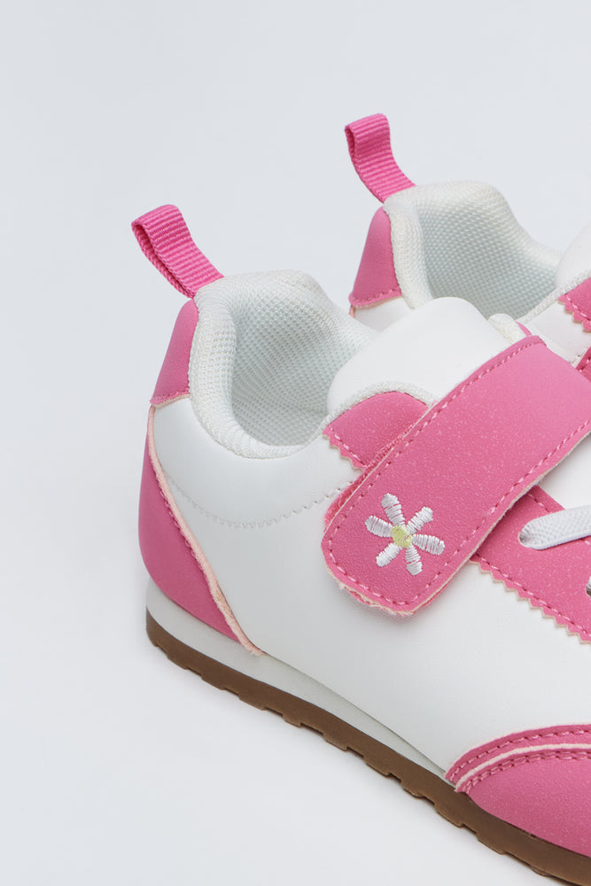 White Daisy Wide Fit Sneakers (3)