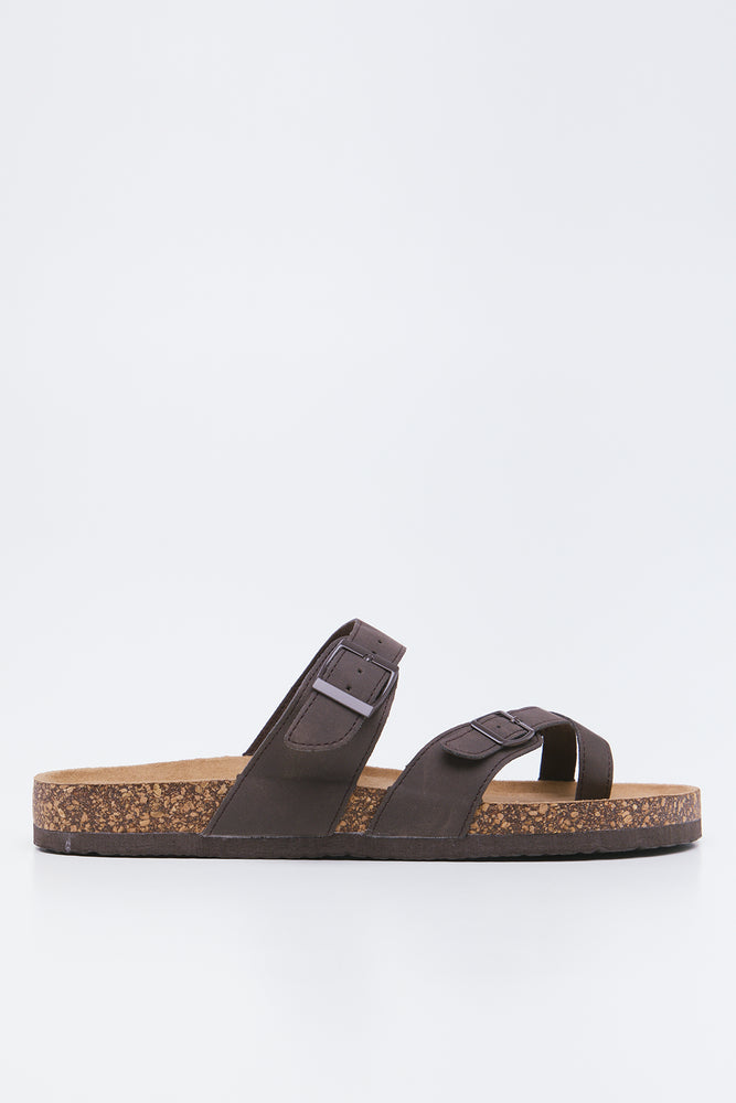 Chocolate Toe Post Footbed Sandals (1)