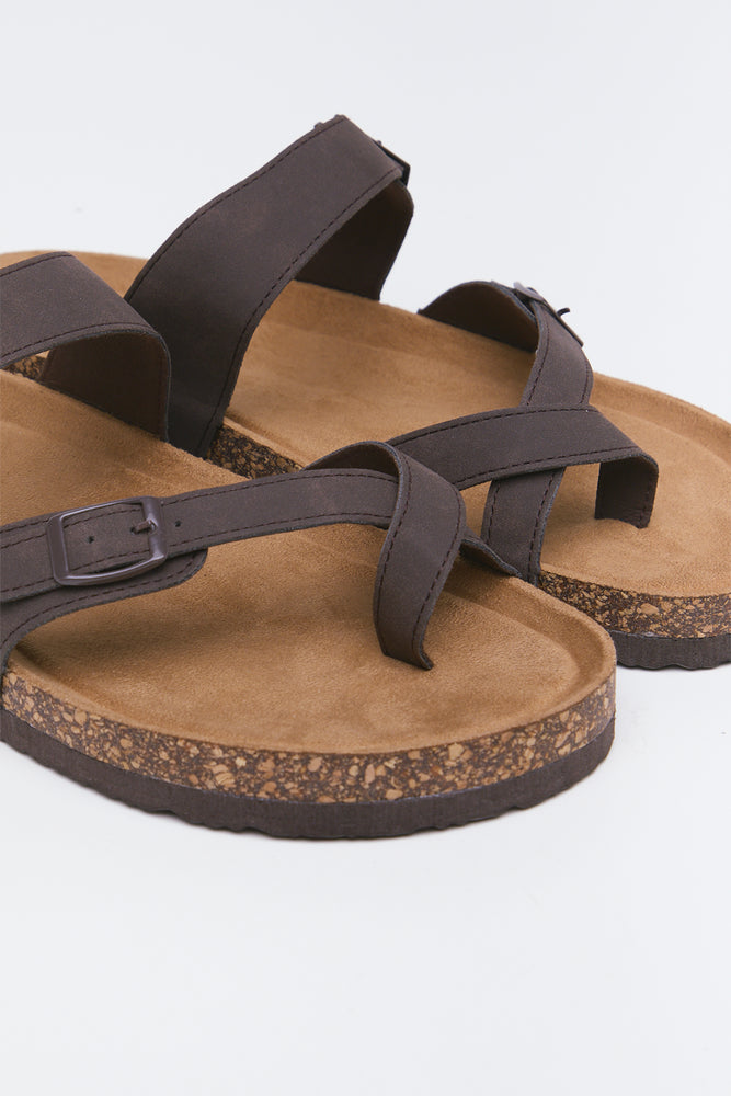 Chocolate Toe Post Footbed Sandals (2)