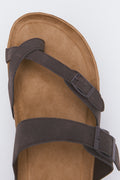 Chocolate Toe Post Footbed Sandals (4)