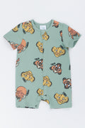 Green Lion King Zip Thru Romper