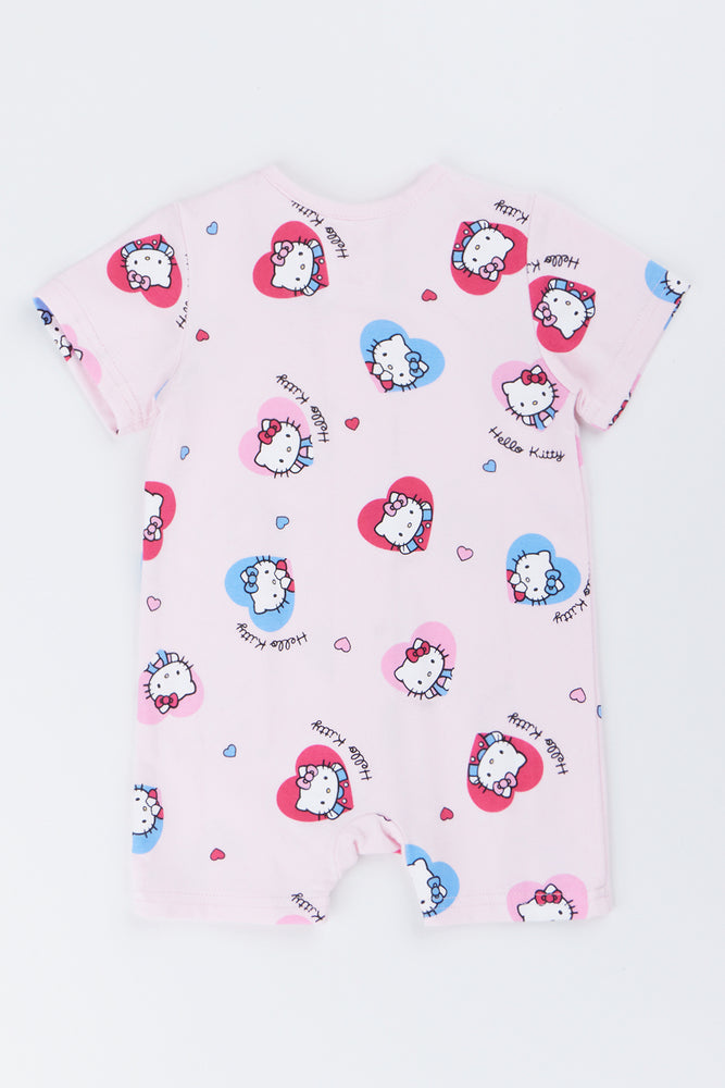 Pink Hello Kitty Zip Thru Romper (2)