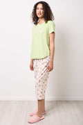 Green Bloom Print Capri Pyjamas (1)