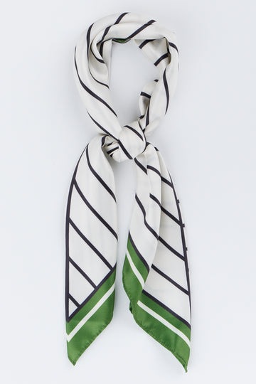 Striped Satin Neck Scarf