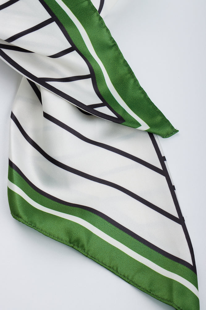 Striped Satin Neck Scarf (1)