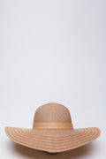 Wide Brim Beaded Straw Hat