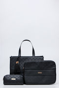 Quilted 3 Piece Handbag Set