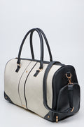 Cream and Black Geometric Tote (2)