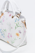 Floral Print Handbag With Tassel (3)