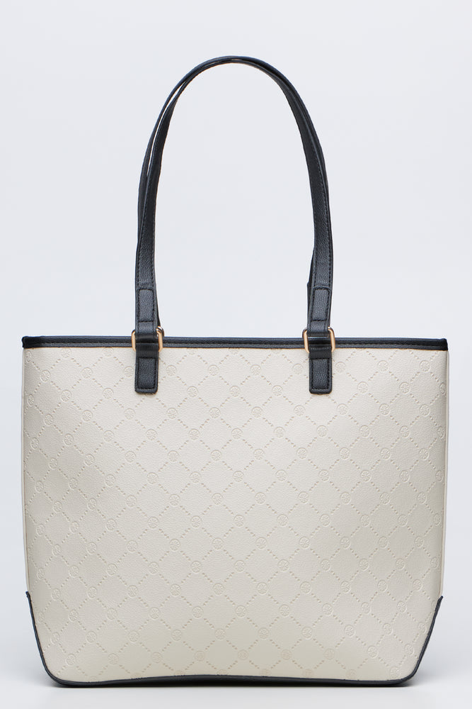 Embossed Colourblock Tote Bag (1)