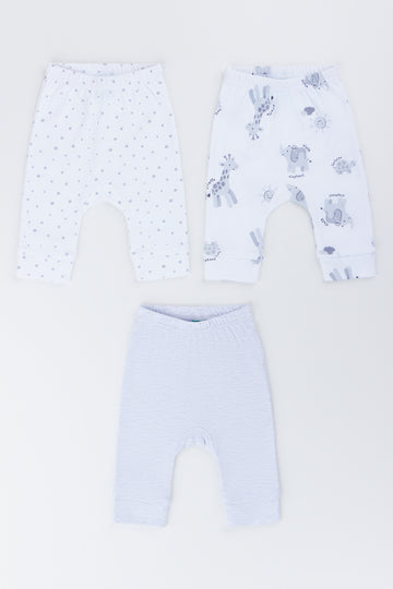 3 Pack Safari Print Cuffed Leggings
