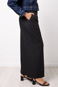 Black Wide Leg Twill Pants (1)