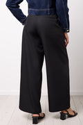 Black Wide Leg Twill Pants (2)