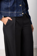 Black Wide Leg Twill Pants (3)