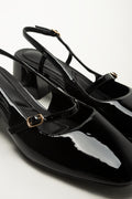 Black Patent Block Heels (2)
