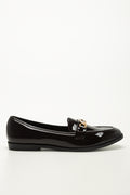 Black Patent Gold Trim Loafers (1)