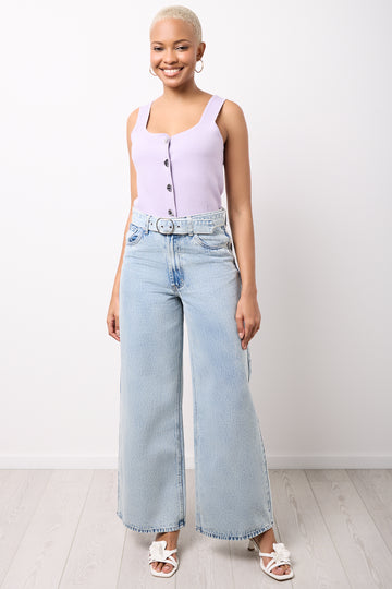 Light Blue Wash Wide Leg Jeans