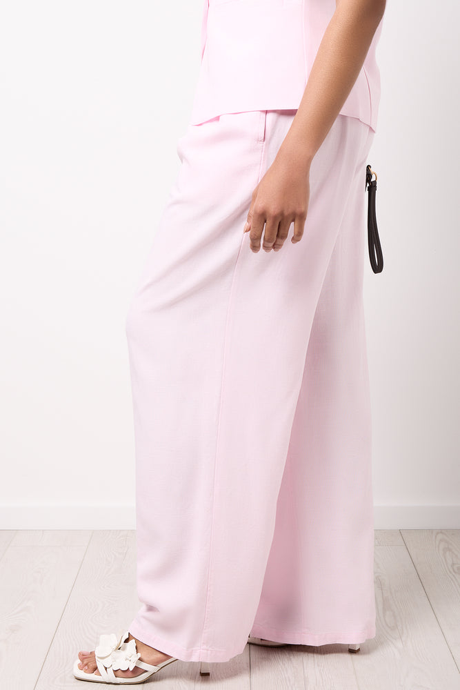 Pink Smart Linen Pants (1)