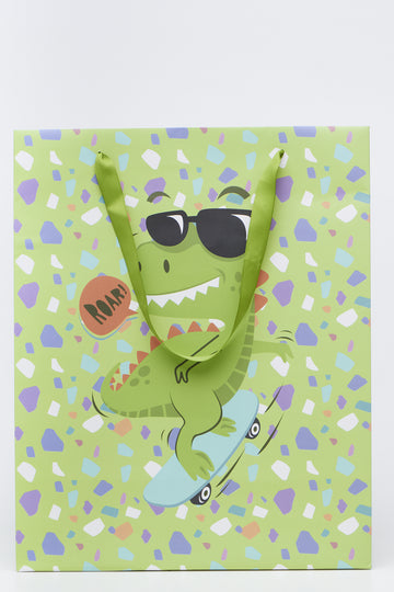 Fun Dinosaur Print Large Gift Bag