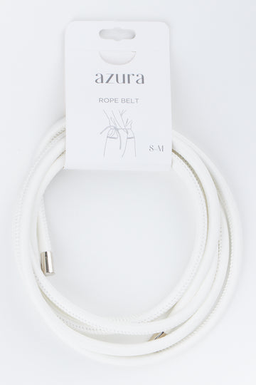 White Rope Waist Belt