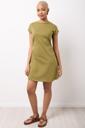 Olive Fit And Flare Dress