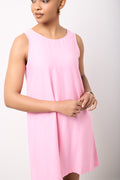 Pink Sleeveless Shift Dress (3)