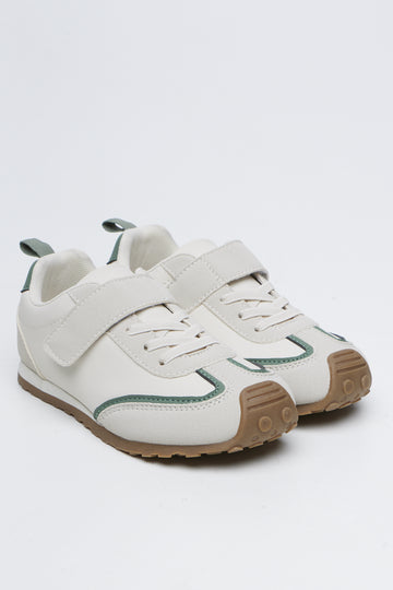 White Wide Fit Casual Trainers