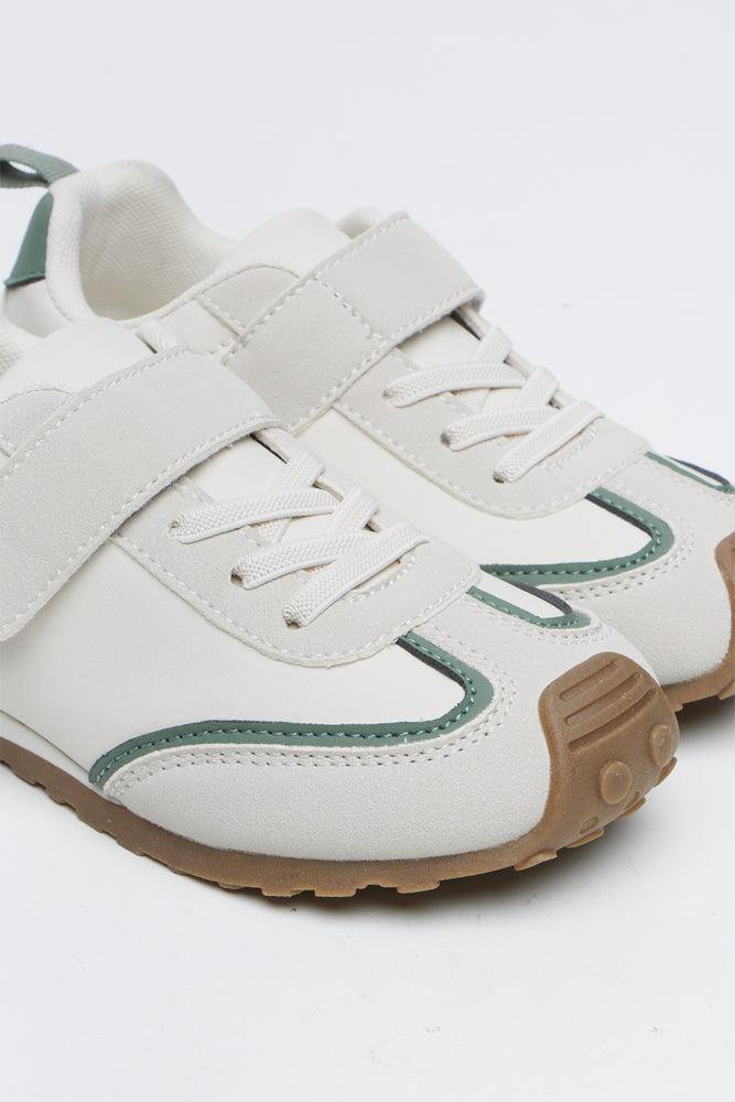 White Wide Fit Casual Trainers (1)