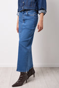 Maxi Denim Skirt Front Slit (1)
