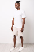 White Textured Crew Neck T-Shirt (1)