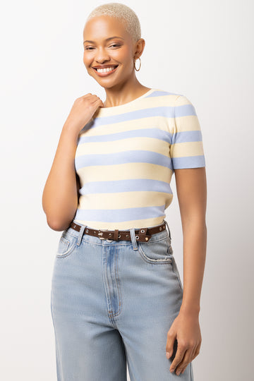 Yellow And Blue Stripe T-Shirt