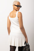 Milk Square Neck Knit Vest (2)