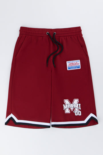Burgundy Miami Basketball Shorts