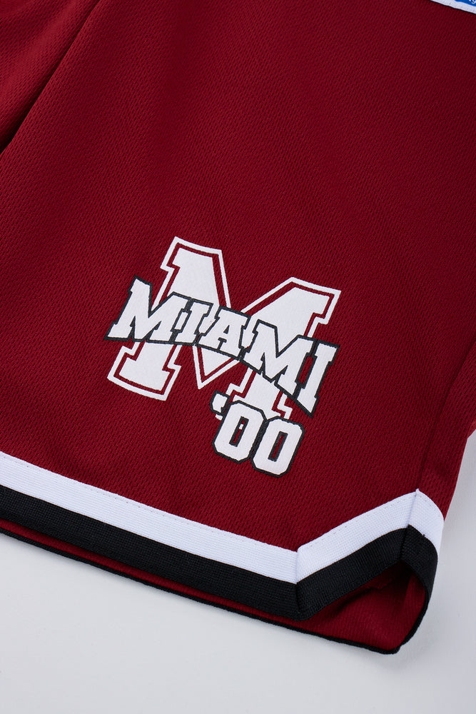 Burgundy Miami Basketball Shorts (2)