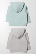 2 Pack Polar Fleece Tracktops Grey & Green (3)