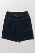 Indigo Denim Pull-On Shorts (2)