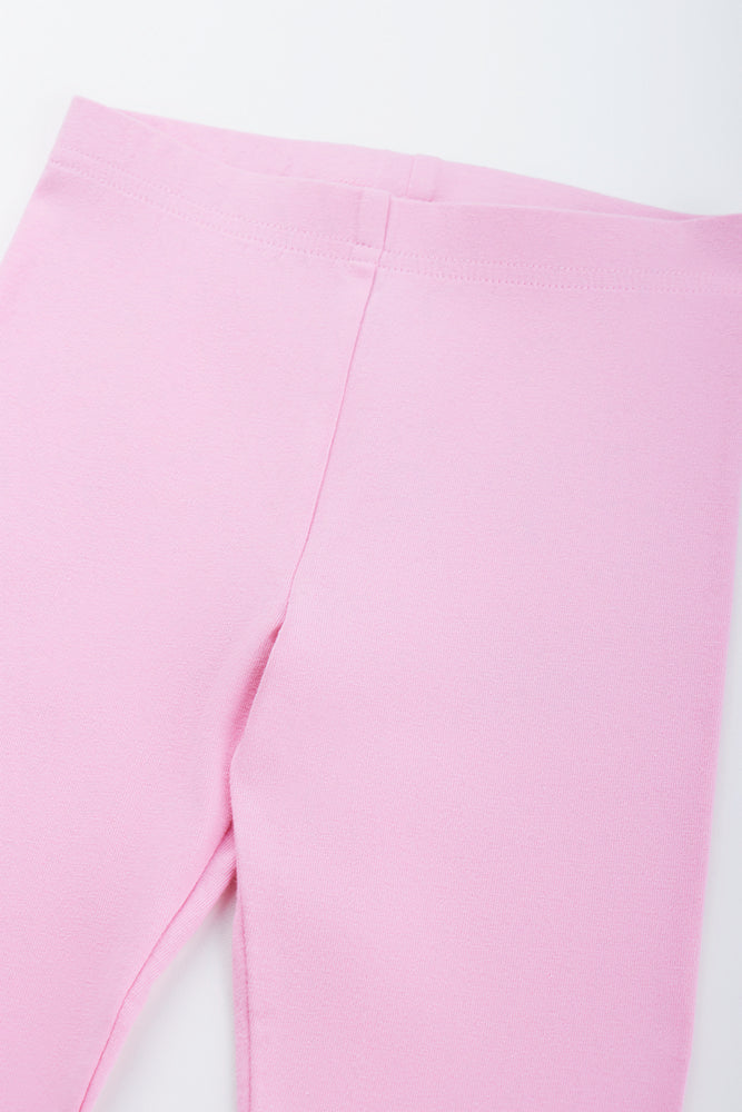 Plain Mid Pink Leggings (1)