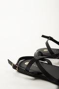 Black Tonal Loop Sandals (3)