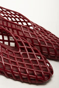 Burgundy Lattice Design Jelly Pumps (2)
