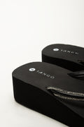 Black Diamante Wedge Flip Flops (3)