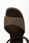 Brown Wood Look Wedge Sandals (4)