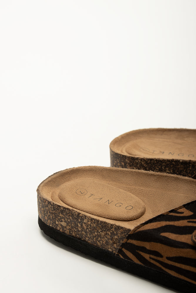 Zebra Print Double Strap Sandals (3)