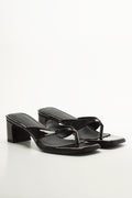 Block Thong Heel Sandals