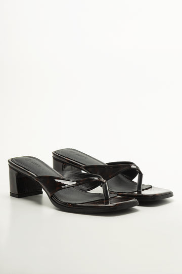 Block Thong Heel Sandals