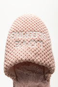 Pink Textured Closed Toe Slippers (4)