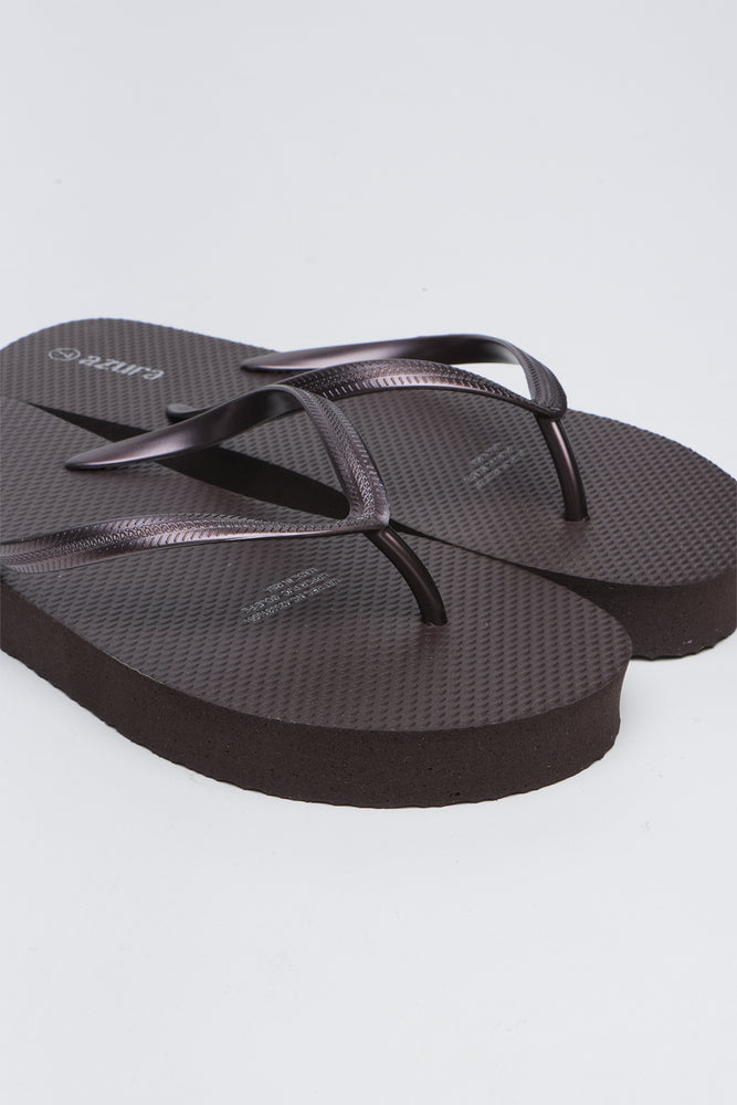Chocolate Bronze Flatform Flip Flops (2)